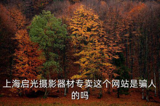 上海啟光攝影器材專賣這個網站是騙人的嗎