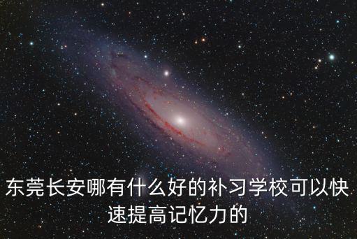 東莞長安哪有什么好的補習學校可以快速提高記憶力的