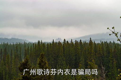 廣州內衣詐騙案，廣州歌詩芬內衣是騙局嗎