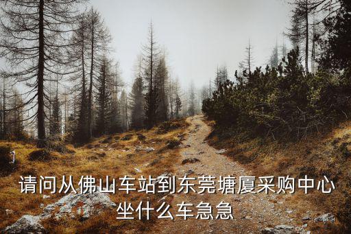  請問從佛山車站到東莞塘廈采購中心坐什么車急急