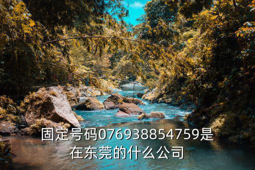 東莞市智聯(lián)五金制品有限公司，固定號碼076938854759是在東莞的什么公司