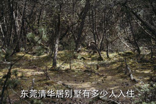 東莞清華居別墅有多少人入住