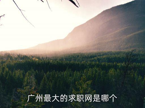 廣州最大的求職網是哪個