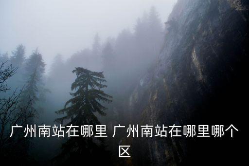 廣州南站在哪里 廣州南站在哪里哪個區