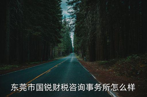 東莞市國銳財稅咨詢事務所怎么樣