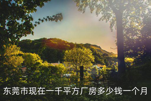 東莞市現在一千平方廠房多少錢一個月