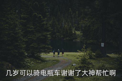幾歲可以騎電瓶車謝謝了大神幫忙啊