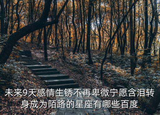 未來9天感情生銹不再卑微寧愿含淚轉身成為陌路的星座有哪些百度