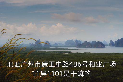 地址廣州市康王中路486號和業廣場11層1101是干嘛的