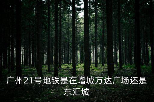 廣州21號地鐵是在增城萬達廣場還是東匯城