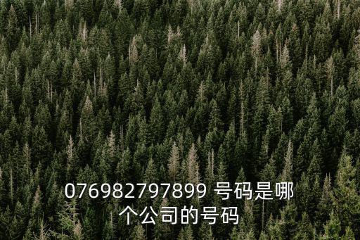 076982797899 號(hào)碼是哪個(gè)公司的號(hào)碼