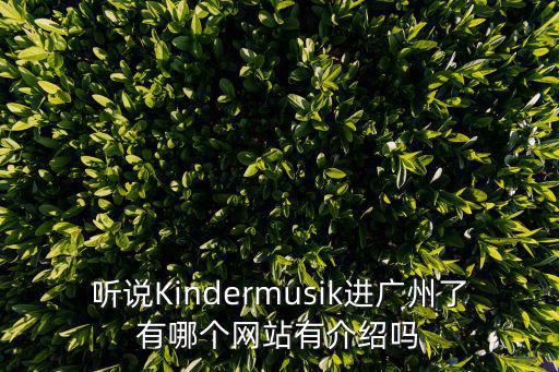 聽(tīng)說(shuō)Kindermusik進(jìn)廣州了有哪個(gè)網(wǎng)站有介紹嗎