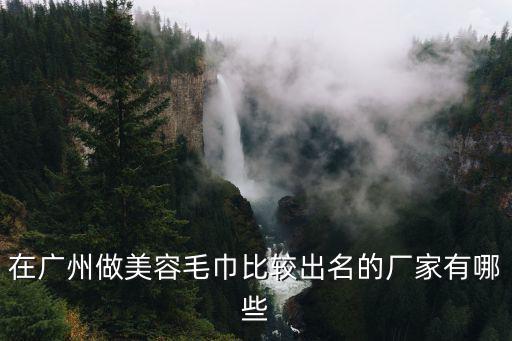 在廣州做美容毛巾比較出名的廠家有哪些