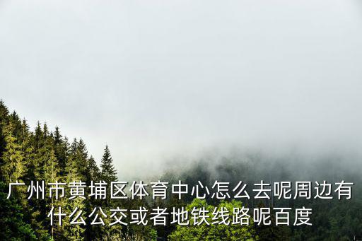 廣州市黃埔區(qū)體育中心怎么去呢周邊有什么公交或者地鐵線路呢百度