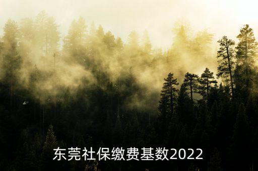 東莞社保繳費(fèi)基數(shù)2022