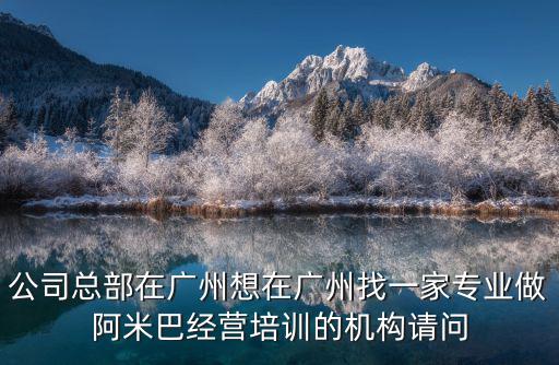 公司總部在廣州想在廣州找一家專業(yè)做阿米巴經(jīng)營(yíng)培訓(xùn)的機(jī)構(gòu)請(qǐng)問(wèn)