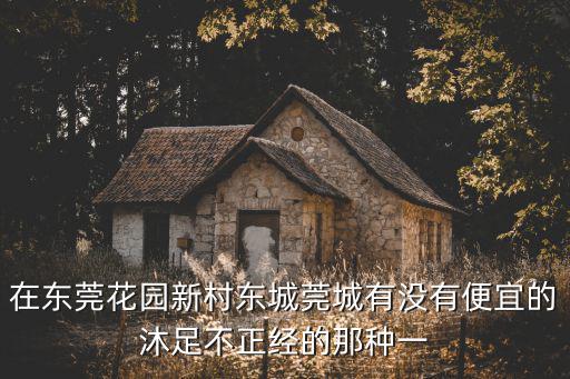 在東莞花園新村東城莞城有沒有便宜的沐足不正經的那種一