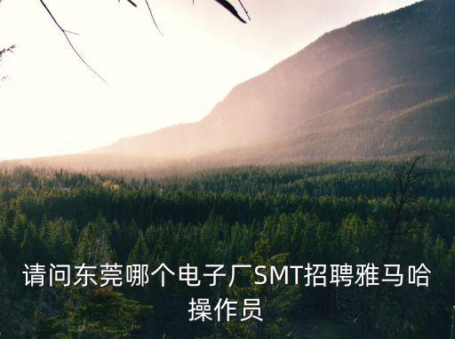 請問東莞哪個電子廠SMT招聘雅馬哈操作員