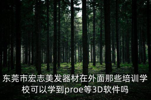 東莞市宏志美發(fā)器材在外面那些培訓(xùn)學(xué)?？梢詫W(xué)到proe等3D軟件嗎