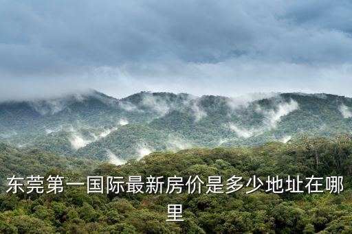 東莞第一國際最新房價是多少地址在哪里