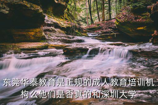東莞華泰教育是正規的成人教育培訓機構么他們是否真的和深圳大學