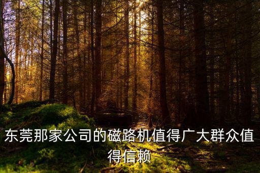 東莞那家公司的磁路機值得廣大群眾值得信賴