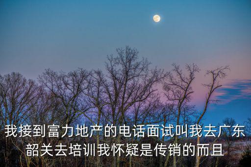 我接到富力地產的電話面試叫我去廣東韶關去培訓我懷疑是傳銷的而且