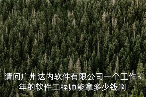 廣州遠藍軟件有限公司，請問廣州達內軟件有限公司一個工作3年的軟件工程師能拿多少錢啊