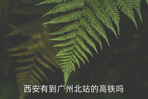 西安有到廣州北站的高鐵嗎