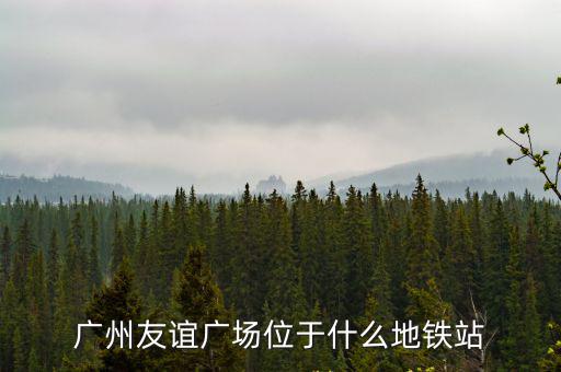 廣州友誼廣場位于什么地鐵站