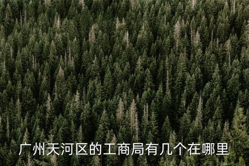 廣州天河區(qū)的工商局有幾個(gè)在哪里