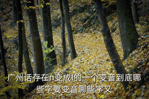 廣州話存在n變成l的一個變音到底哪些字要變音哪些字又