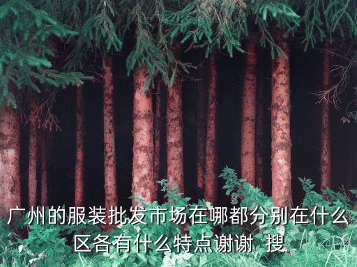 廣州的服裝批發市場在哪都分別在什么區各有什么特點謝謝  搜
