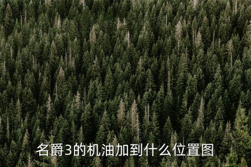 名爵3的機油加到什么位置圖