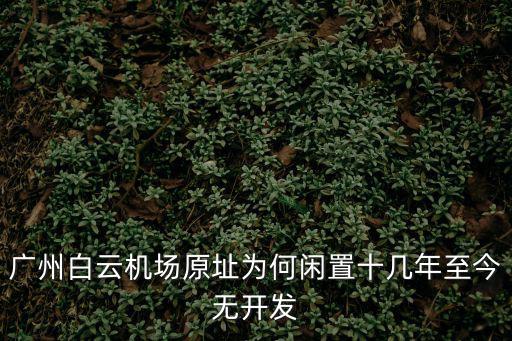 廣州白云機(jī)場原址為何閑置十幾年至今無開發(fā)