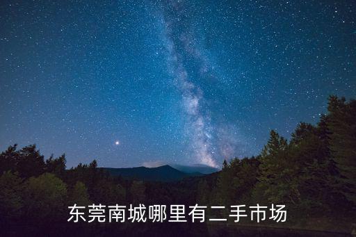 東莞南城哪里有二手市場
