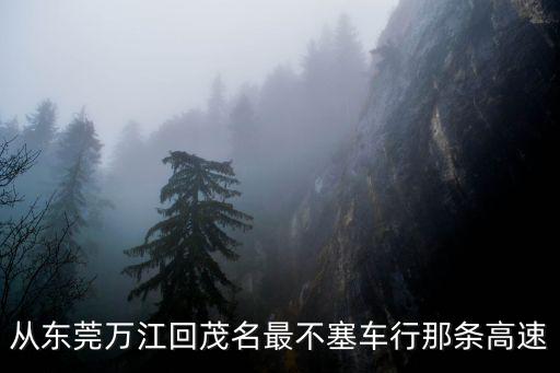 從東莞萬(wàn)江回茂名最不塞車(chē)行那條高速