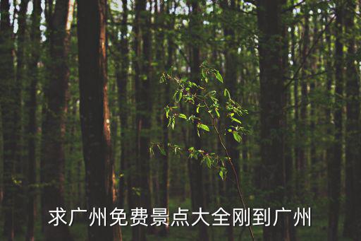 求廣州免費(fèi)景點(diǎn)大全剛到廣州