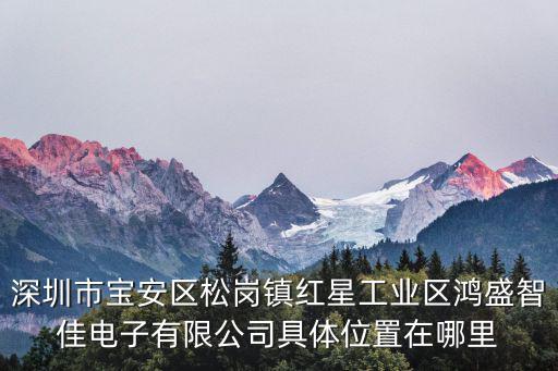 深圳市寶安區松崗鎮紅星工業區鴻盛智佳電子有限公司具體位置在哪里