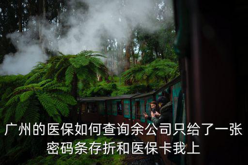 廣州的醫保如何查詢余公司只給了一張密碼條存折和醫保卡我上