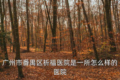 廣州中醫藥大學祈福醫院，你們醫院在哪