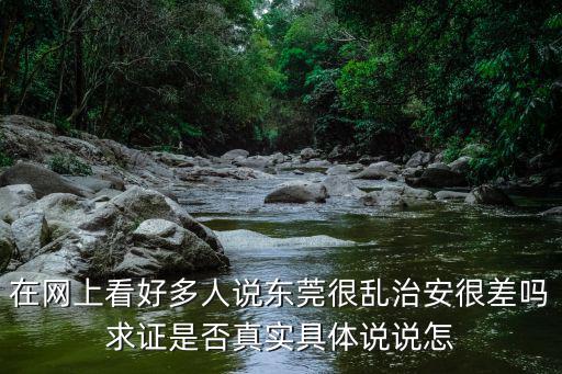 在網上看好多人說東莞很亂治安很差嗎求證是否真實具體說說怎