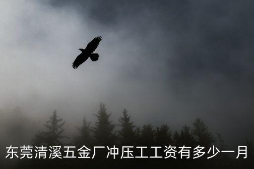 東莞清溪五金廠沖壓工工資有多少一月
