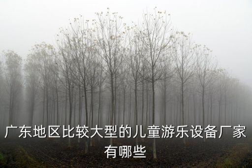 廣東地區(qū)比較大型的兒童游樂設(shè)備廠家有哪些