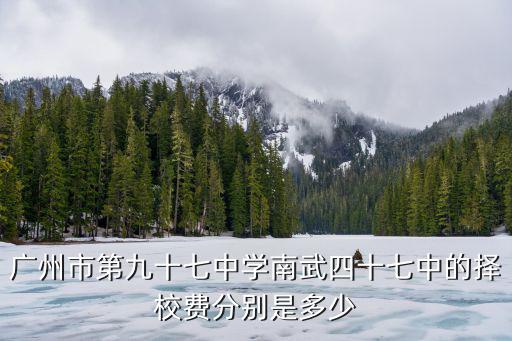 廣州市第九十七中學(xué)南武四十七中的擇校費(fèi)分別是多少