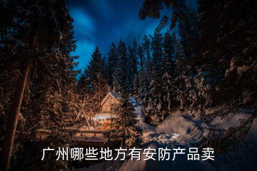 廣州哪些地方有安防產品賣