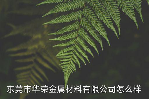 東莞市華榮金屬材料有限公司怎么樣