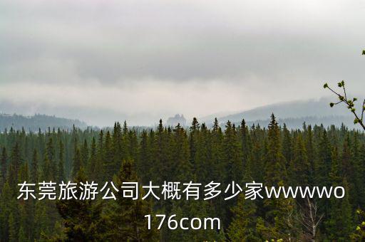 東莞旅游公司大概有多少家wwwwo176com