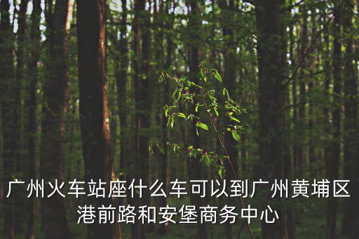 廣州火車站座什么車可以到廣州黃埔區港前路和安堡商務中心