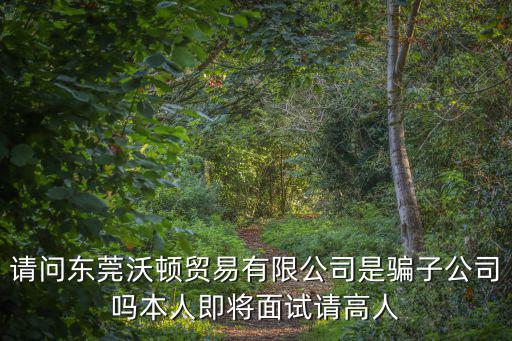 請(qǐng)問(wèn)東莞沃頓貿(mào)易有限公司是騙子公司嗎本人即將面試請(qǐng)高人